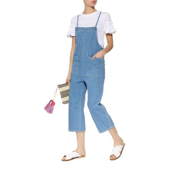 Maje Paris Designer Denim Overall Dungarees - SM - Picture 4 of 4